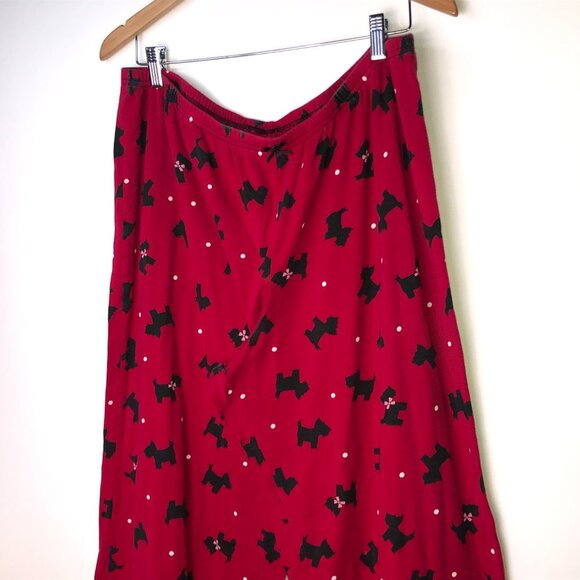 Target 2PC‎ Pajama Set Red w/Black Scotty Dogs Women's XL - Picture 8 of 13